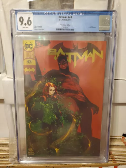 Batman #43 CGC 9.6 White Pages Gold Foil Exclusive Boutique Awesome Con Variant