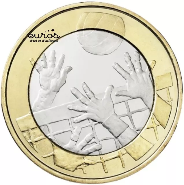 5 euros commémorative FINLANDE 2015 - Les Sports  - Le Volleyball - UNC - 4/9