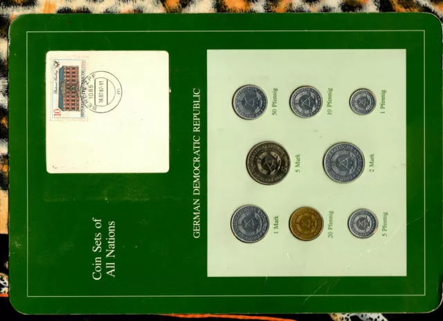 Coin sets of all nations East Germany all 1981 UNC 5 Pfennig 1980 5 Mark 1981
