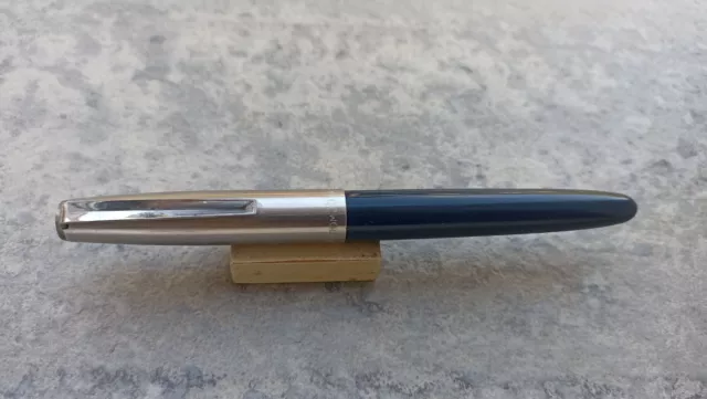 Ballpoint Pen (Boligrafo) Inoxcrom Modelo 55 Azul Y Acero Años 60