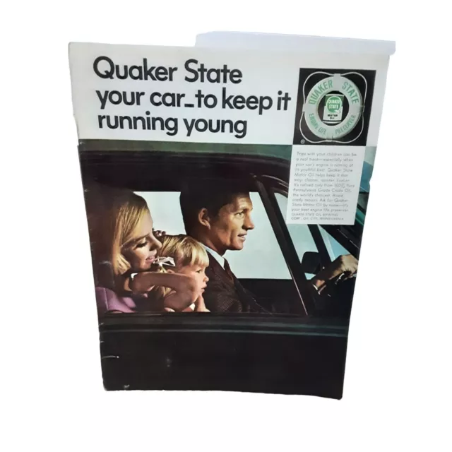 1967 Quaker State Oil and Lord Calvert vintage Original ad