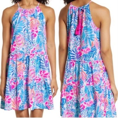 NEW Lilly Pulitzer Evalyn Dress Resort White Rainforest Retreat • XL