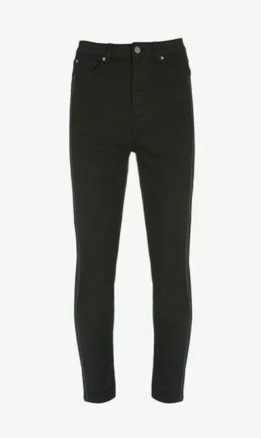 BNWT MINT VELVET Joliet High Waist Side Stripe Skinny Jeans Black