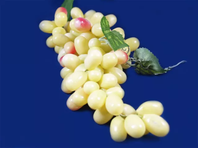 Large Bunch Best Artificial Light Yellow Grapes Decorative (3742)