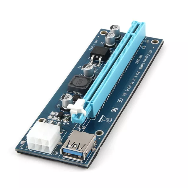 USB 3.0 Pcie PCI-E Express 1x To 16x Extender Riser Card Adapter Power BTC Cable