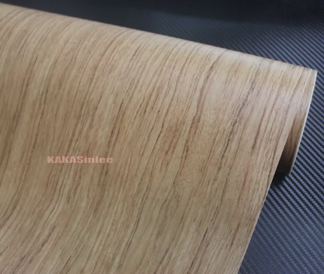 Flexible Wood Grain 3D Textured Vinyl Wrap Car House Furniture Sticker #1352 AX