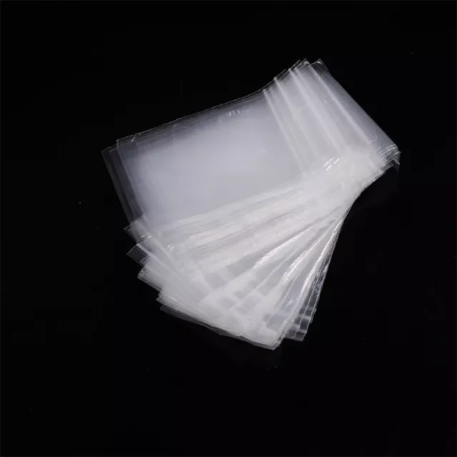 100pcs Clear Plastic Zip lock Bag 6 size 4x6 5x7 6x8 7x10 8x12 10x15 cm Fad 4H