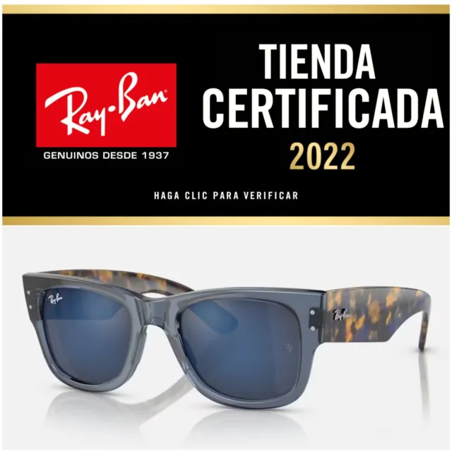 Gafas de sol Ray Ban RB0840S 6638O4 Mega WAYFARER Havana Blue Nuevas