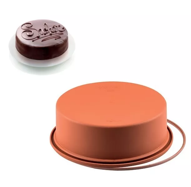 Stampo tortiera silicone Génoise Silikomart SFT180 crostata sacher 18 cm - Rotex