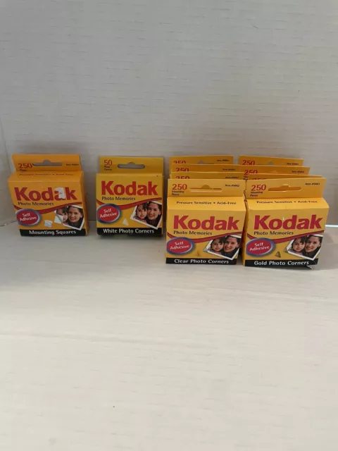 Lote de cuadrados de montaje de recuerdos de fotos Kodak esquinas de fotos