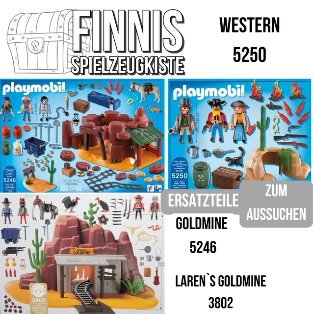 Notice De Construction Playmobil 3802 - McLaren's Goldmine, 6 Pages A4, Occasion