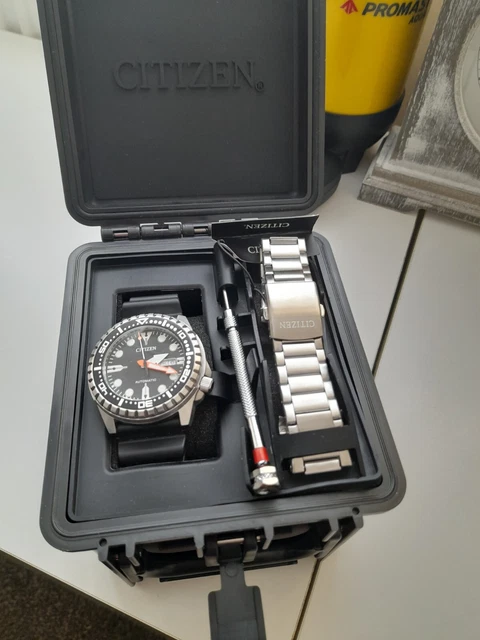 CITIZEN AUTOMATIC DIVERS Watch. Stainless Steel and Rubber Straps. NH8381 63L 80.00 PicClick UK