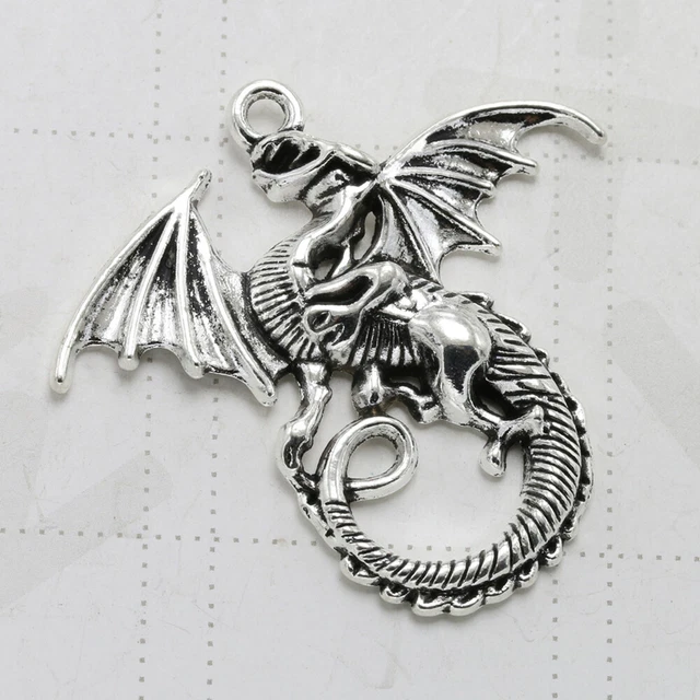 10 Stück Legierung Drachen Anhänger Charms DIY Schmuck Herstellung Zubehör für