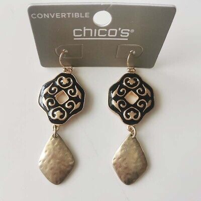 New Chicos Enamel Floral Drop Dangle Earrings Gift Fashion Women Party Jewelry
