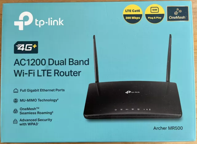 TP-LINK Archer MR500 4G+ Cat6 AC1200 Wireless Dual Band Gigabit Router