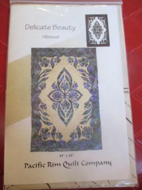 UNCUT Pacific Rim DELICATE BEAUTY HIBISCUS QUILT 44" by 68" Quilting PATTERN