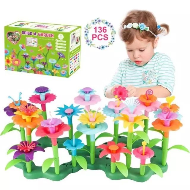 Jouets De Construction Jardin Créatif Fleurs 136pcs Ensemble bouquets 3-6 ans