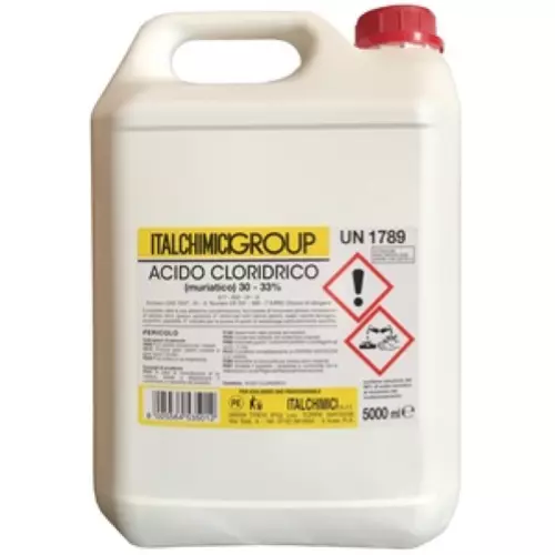 Italchimici Acide Muriatique Chlorhydrique 5 Lt Pur Au 33% Calcaire pour Huddle
