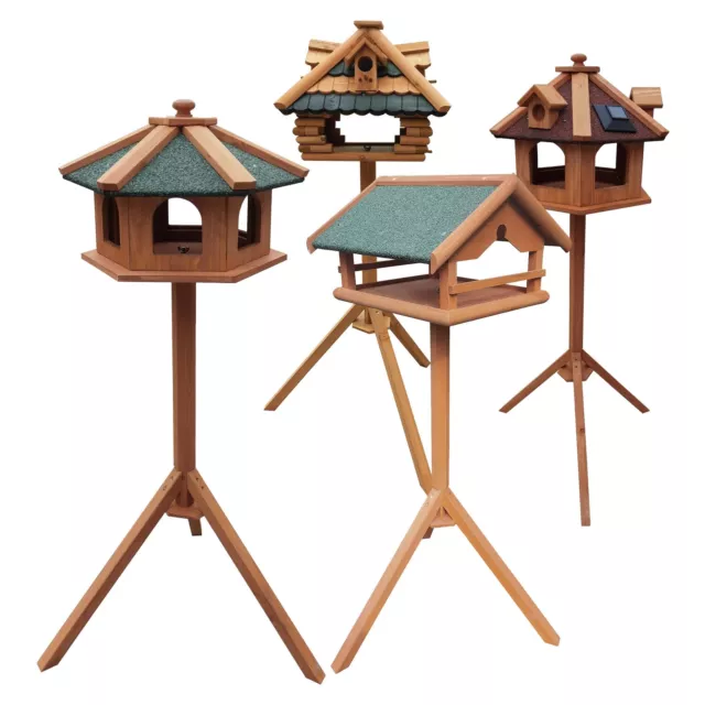 Toboli Vogelfutterhaus mit Ständer aus Tannenholz versch. Varianten Wildvögel