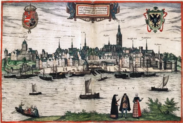 Reproduction plan ancien de Nimègue (Nijmegen) 1575