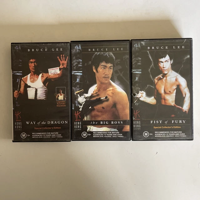 BRUCE LEE BIG Boss Fist Of Fury WAY OF THE DRAGON VHS VIDEO Hong