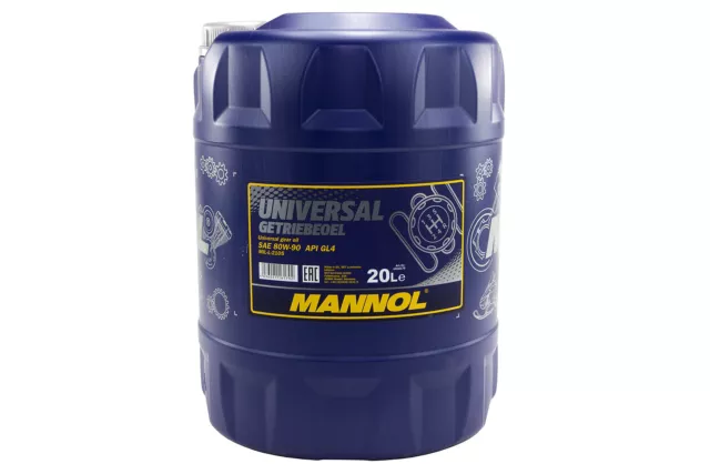 Schaltgetriebeöl Motorrad Oel Öl MANNOL Universal API GL 4 80W-90 20 Liter