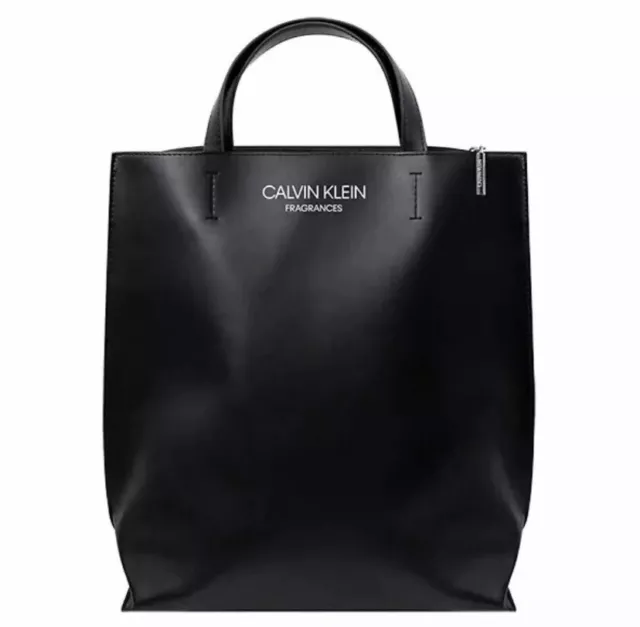 New With Tag Calvin Klein Tote Bag Black Shopper /  Beach / Handbag X-Mas Gift