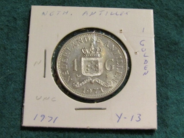 1971 Netherland Antilles 1 Gulden unc Coin