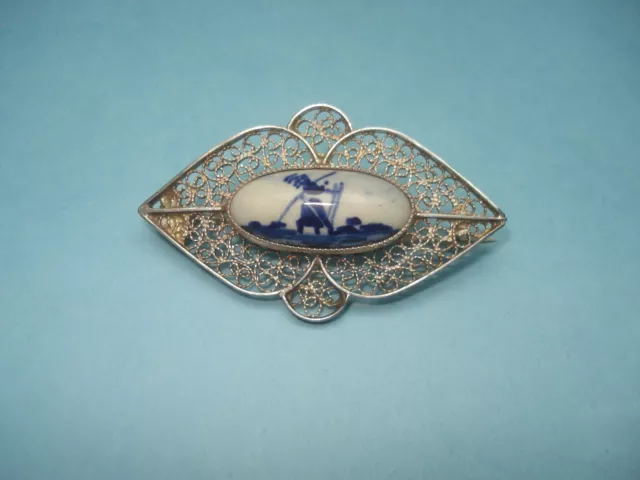 Broche Delfts en Argent