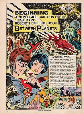 comic Cartoon Space Dragon Flying 1970s Vtg Print Ad 8x11 Wall Poster Art