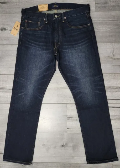 Polo Ralph Lauren Mens Varick Slim Straight Denim Jeans Blue Size 32 x 30 NWT 🔥