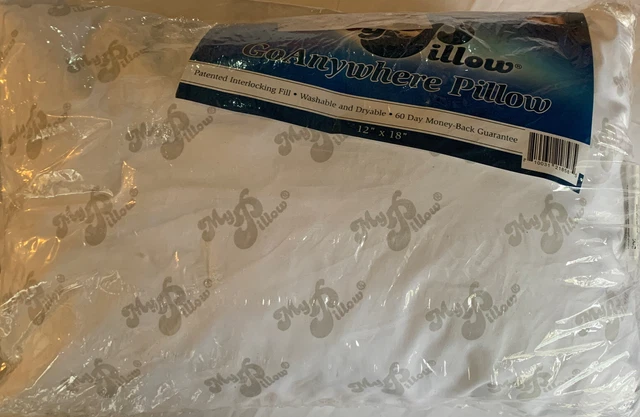 Authentic My Pillow GoAnywhere Pillow 12" x 18" Wash & Dry Pillow - Brand New