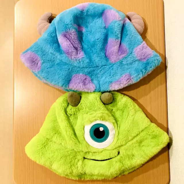 Tokyo Disney Resort Monsters Inc Mike & Sulley Bucket Hat Set NEW with Tag