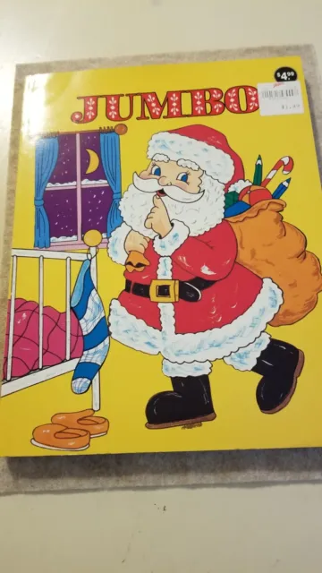 RARE CHRISTMAS SANTA Jumbo Coloring Book 1991 Canada Vintage UNUSED # 2