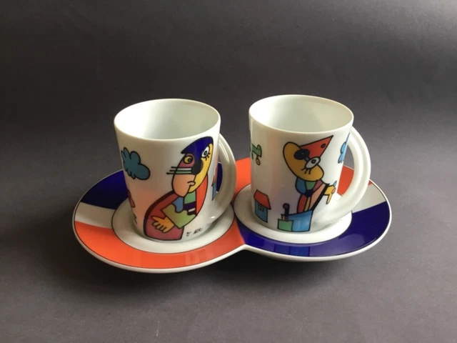 Tasses à Café 'Cupola' Love cups Rosenthal, K. Marzahn, Allemagne, 80s