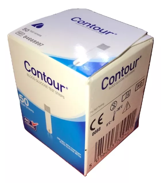 Contour Sang Glucose Bandelettes de Test Pour Glucose Mètre (x50)