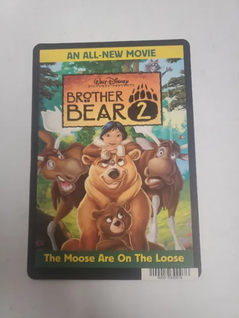 Brother Bear 2 BLOCKBUSTER SHELF DISPLAY DVD BACKER CARD ONLY 5.5"X8"