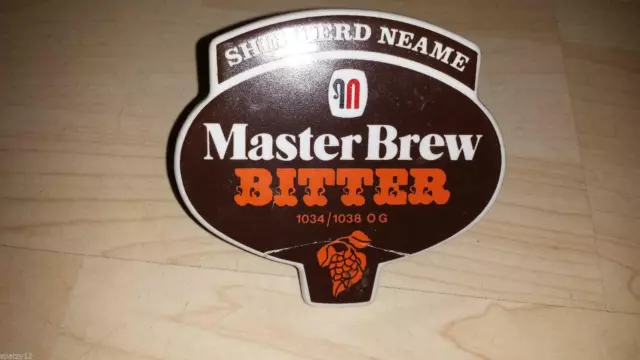 Shepherd Neame Master Brew Bitter Ceramic PUMP CLIP BADGE PUB HOME BAR FONT