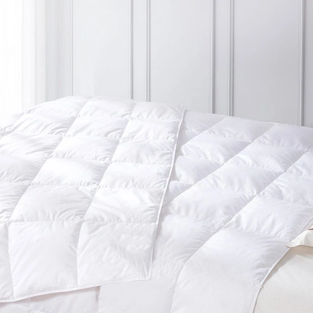 Lightweight Duvet Insert 100%Goose Down Filling Quilted Quilt Summer DownBlanket