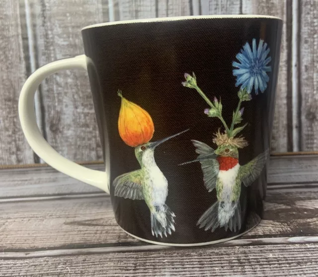 Vicki Sawyer New Bone China Coffee Mug Cup Tea Hummingbirds Flowers