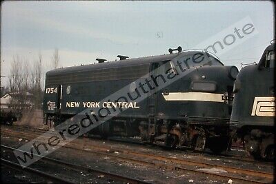 Orig. Slide New York Central Railroad NYC 1754 EMD F7 Congress Park IL 4-5-1971