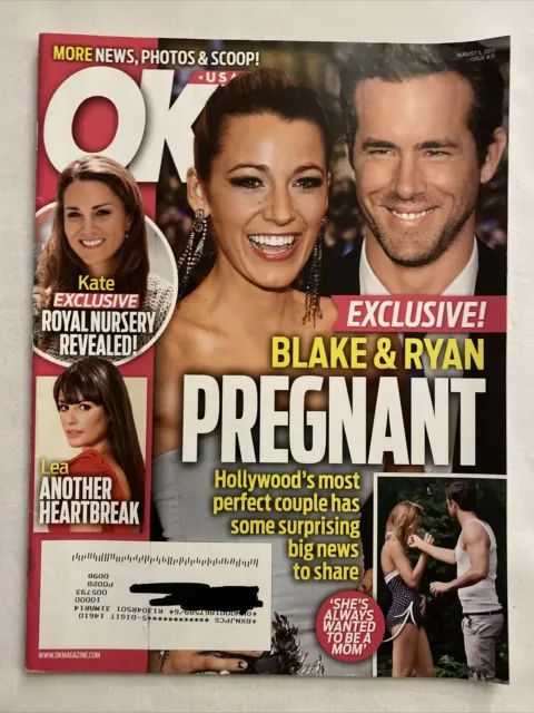 2013 August 5 Ok Rivista Blake E Ryan Ora Pregnant (MH627)