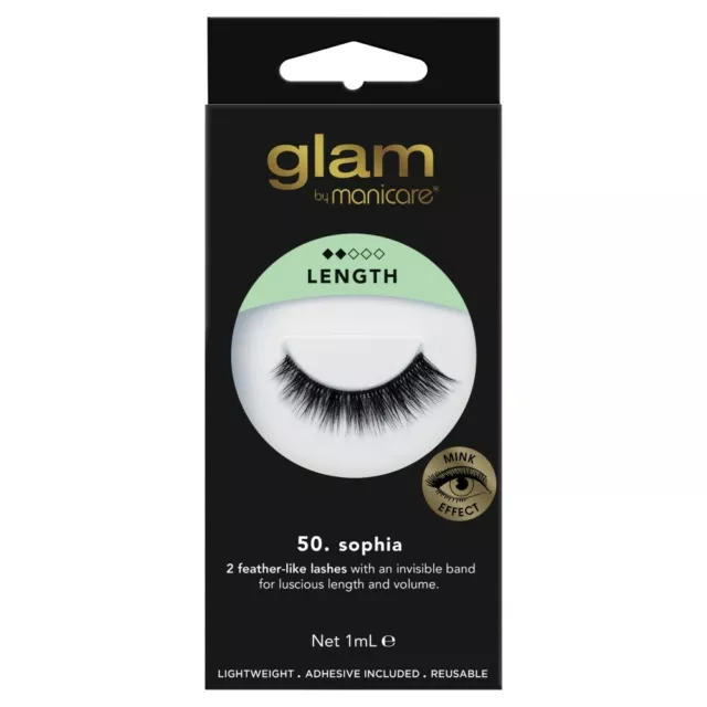 Glam by Manicare Sophia Lashes Feather-Like Luscious Length and Volume 22281