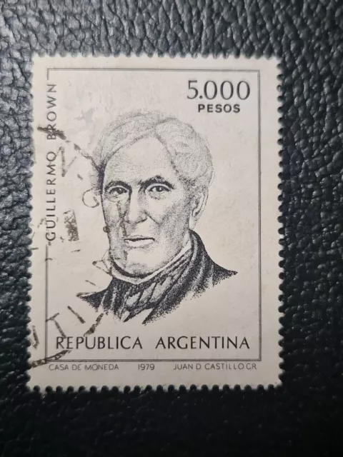 Timbre Argentine Argentina 5.000 Pesos Guillermo Brown