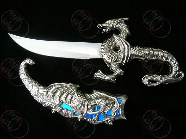 New Fantasy Dragon Dagger Knife & Sheath Bwb