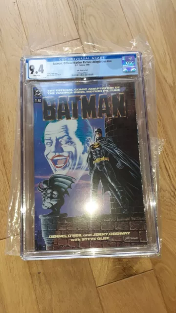 Batman : Offical Motion Picture Batman comic 1989 CGC 9.4