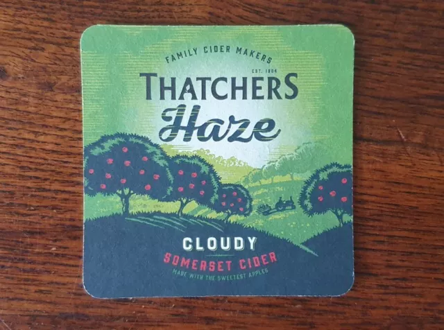 Thatchers Haze Beer Cider Mat Coaster Home Bar Pub Experience