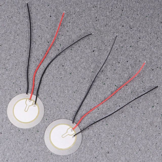 15 Dischi Piezoelettrici Precablati - Sensori Per Microfono Chitarra Acustica, Tamburi E Pickup
