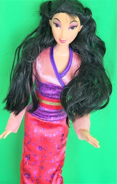 Disney Princess Mulan Barbie  Doll black hair asian ooak or play