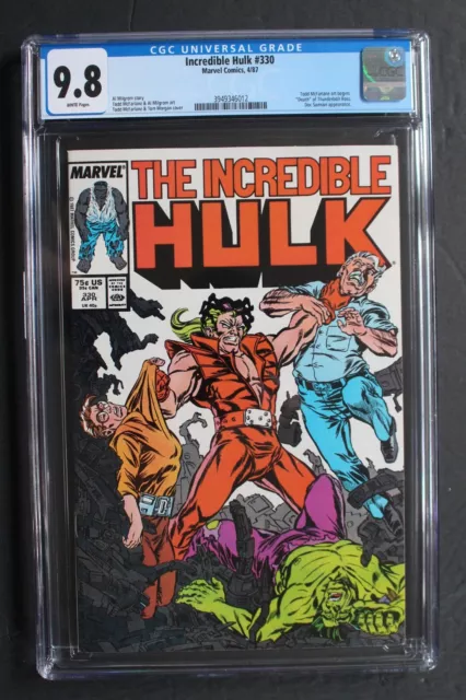 INCREDIBLE HULK #330 vs DOC SAMSON 1987 McFARLANE Begins Death GEN ROSS CGC 9.8